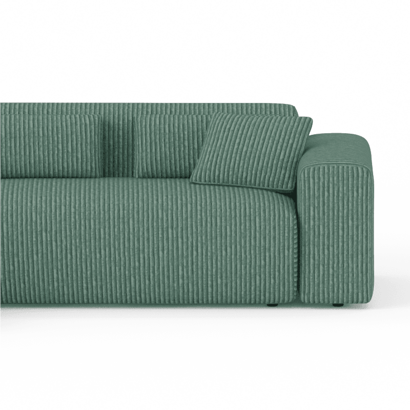 Lifestyle image of the Candy Left Corner Chaise, 261 cm
