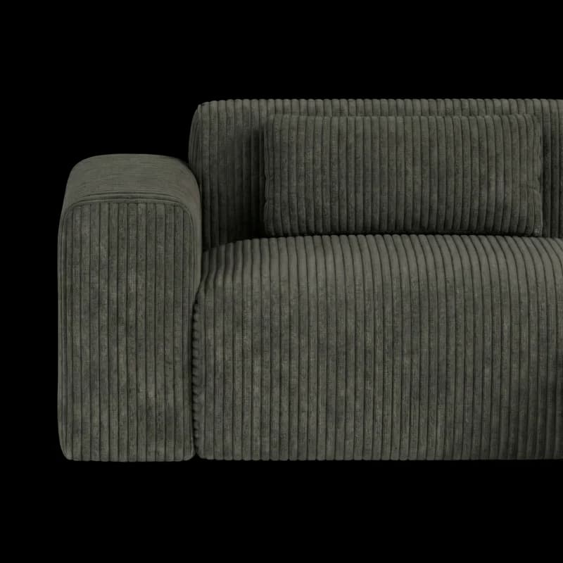 Lifestyle image of the Candy Right Corner Chaise, 216 cm