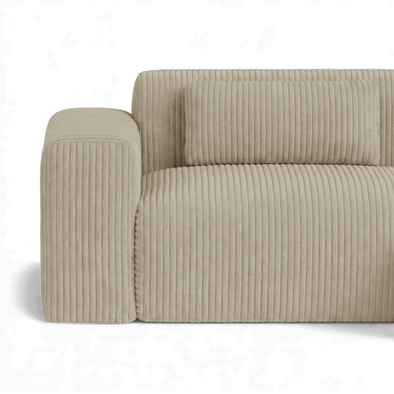 Lifestyle image of the Candy Right Corner Chaise, 216 cm
