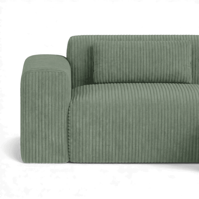 Lifestyle image of the Candy Right Corner Chaise, 216 cm