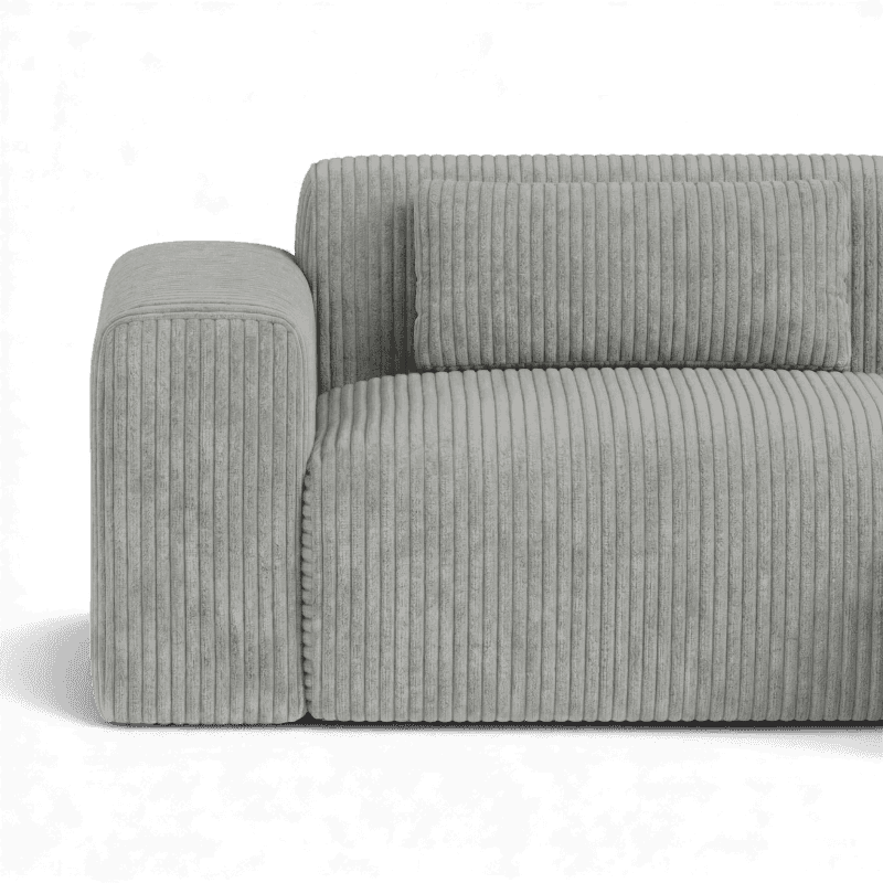Lifestyle image of the Candy Right Corner Chaise, 216 cm
