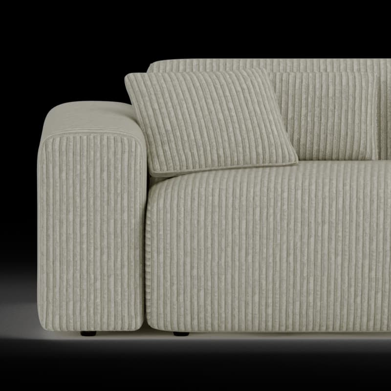 Lifestyle image of the Candy Right Corner Chaise, 301 cm