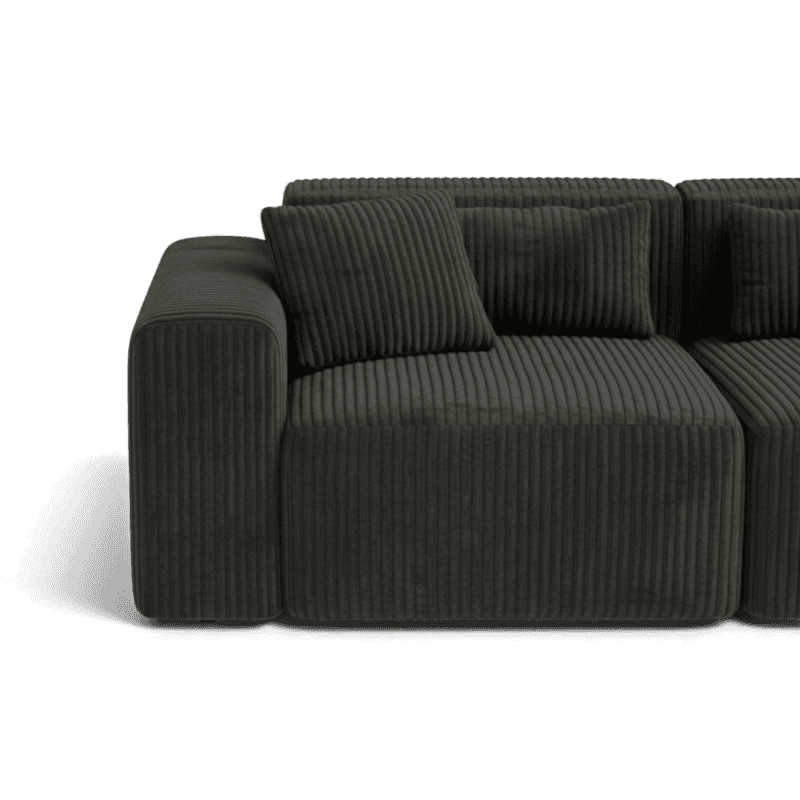 Lifestyle image of the Candy Right Corner Chaise, 301 cm