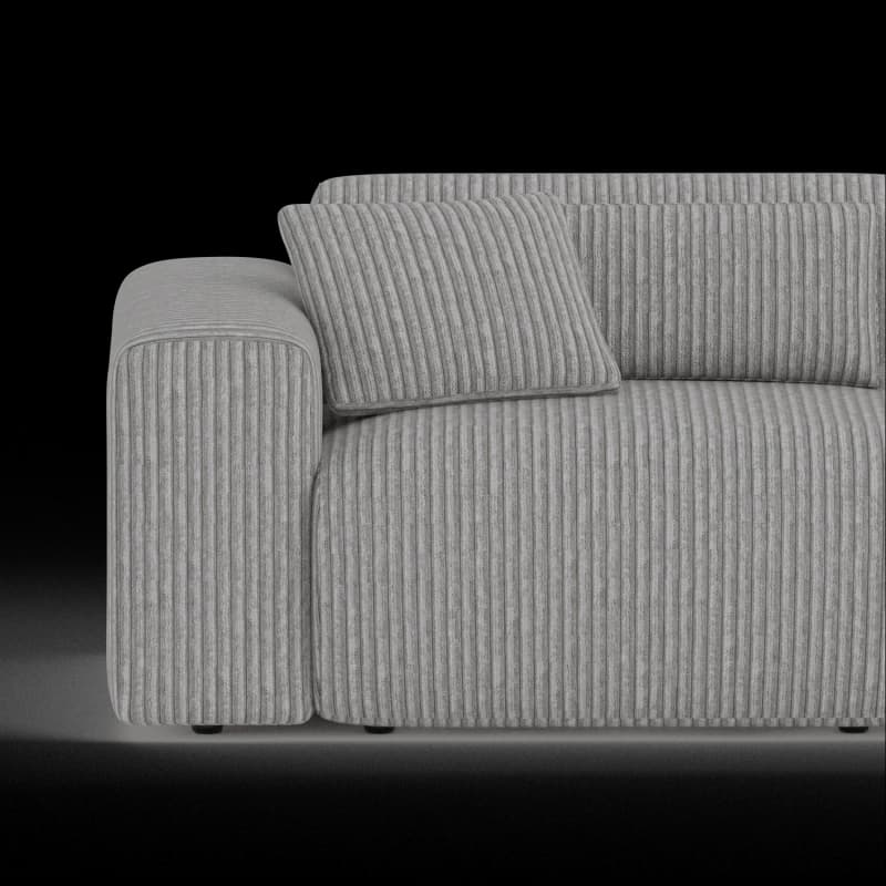 Lifestyle image of the Candy Right Corner Chaise, 301 cm