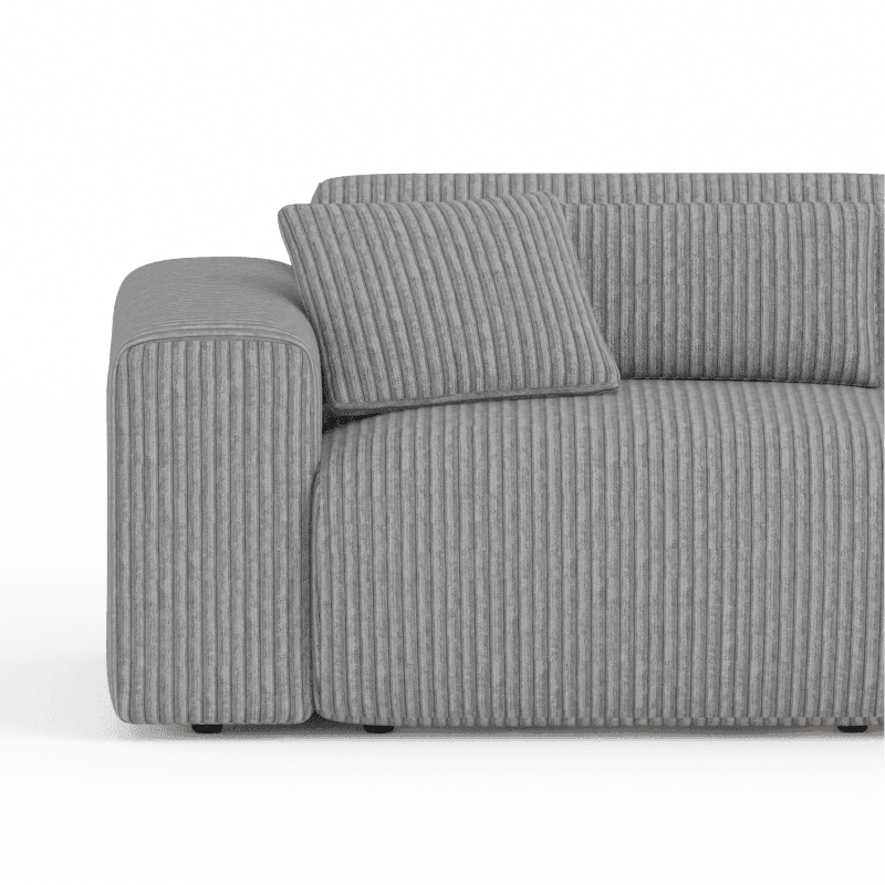 Lifestyle image of the Candy Right Corner Chaise, 301 cm