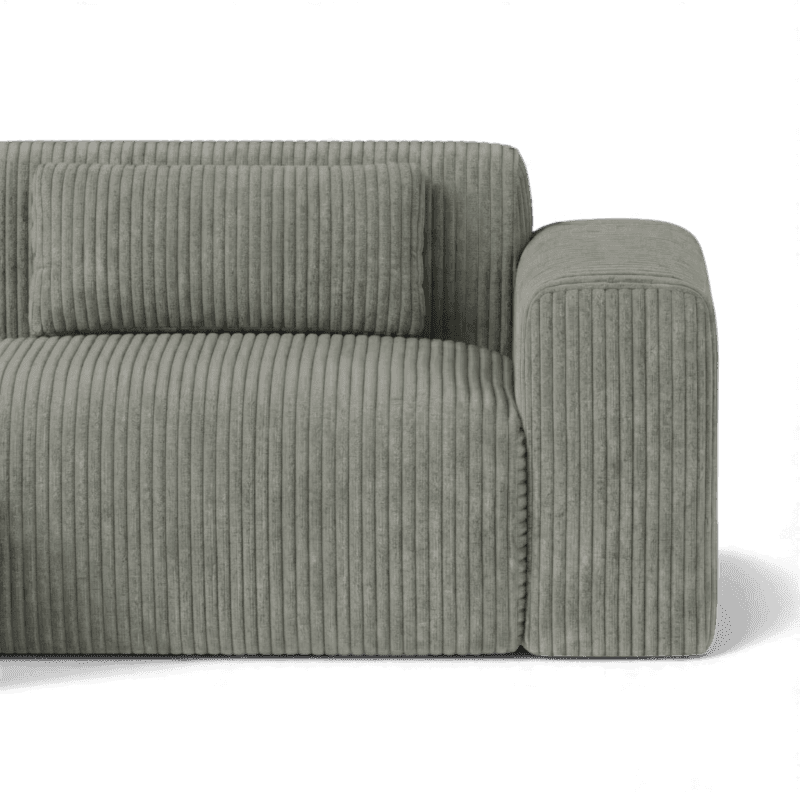 Lifestyle image of the Candy Left Corner Chaise, 216 cm