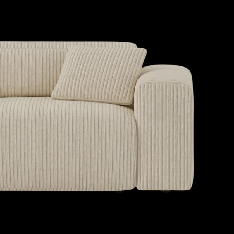Lifestyle image of the Candy Left Corner Chaise, 261 cm