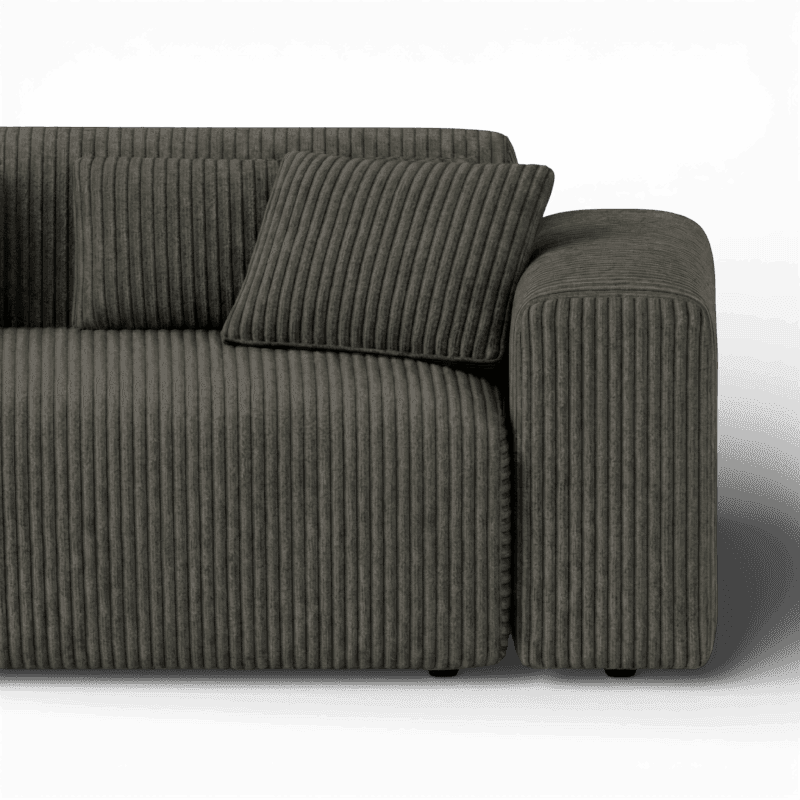 Lifestyle image of the Candy Left Corner Chaise, 261 cm