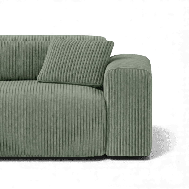 Lifestyle image of the Candy Left Corner Chaise, 301 cm