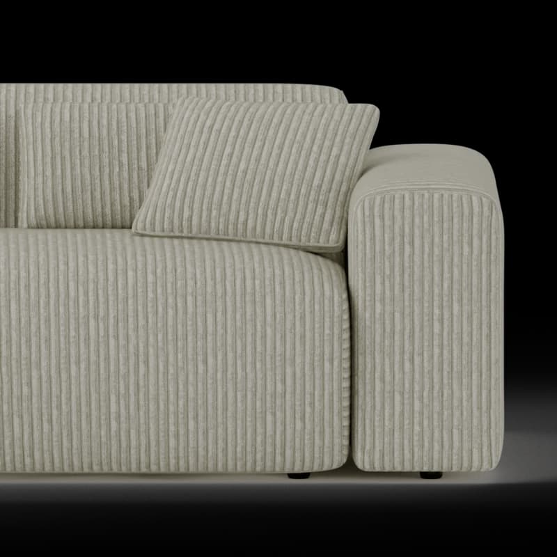 Lifestyle image of the Candy Left Corner Chaise, 301 cm