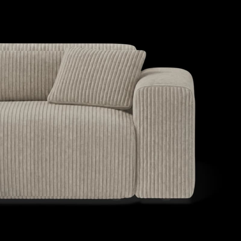 Lifestyle image of the Candy Left Corner Chaise, 241 cm