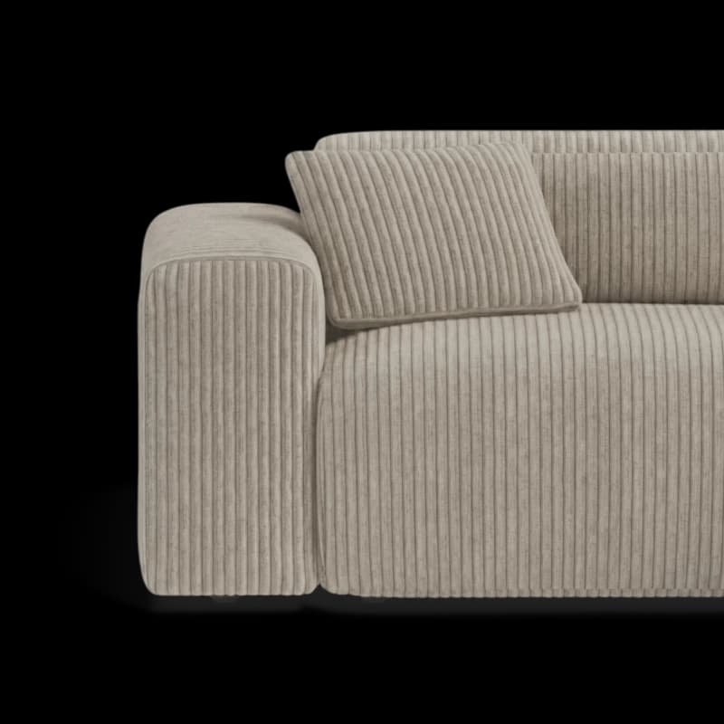 Lifestyle image of the Candy Right Corner Chaise, 241 cm