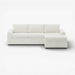 Thumbnail front-on studio photo of the product Snooze Universal Corner Chaise, 220 cm, Monaco Linen Beige, Smooth Weave
