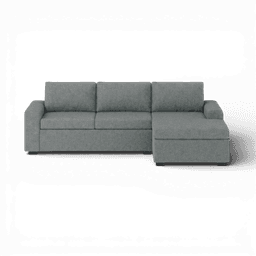 Thumbnail front-on studio photo of the product Snooze Universal Corner Chaise, 220 cm, Monaco Silver Grey, Smooth Weave