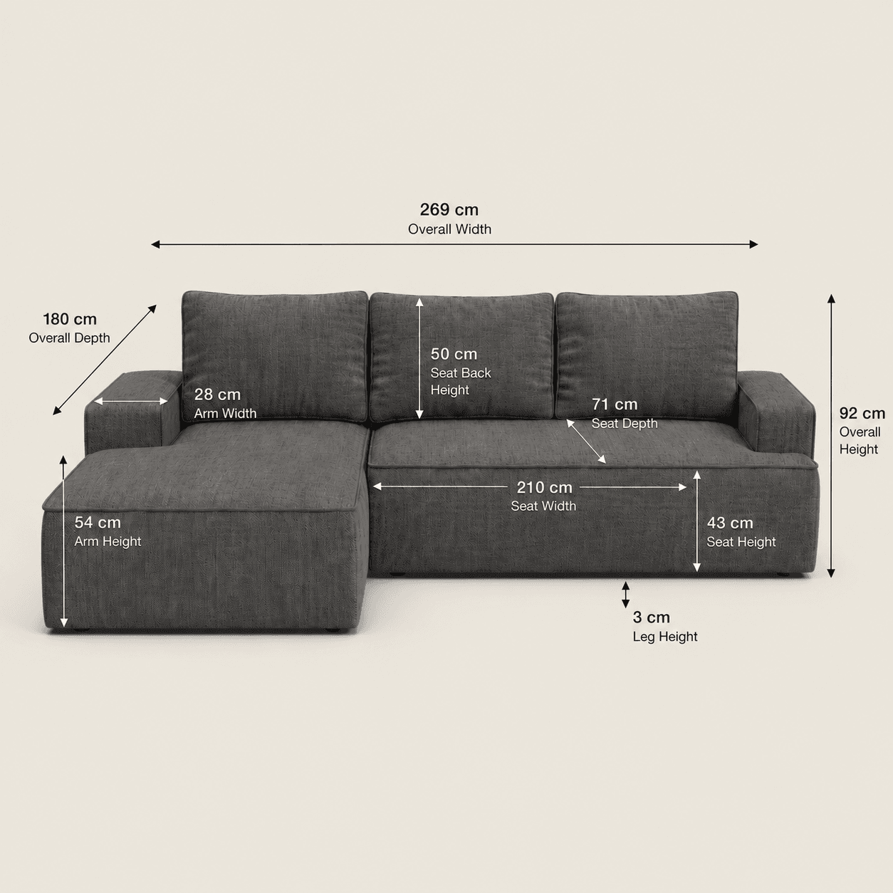 Image showing the dimensions of the product